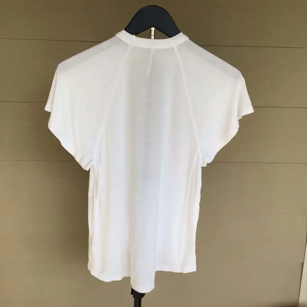 Free People Twist Front Choker Neck Top White XS boho festival chic
